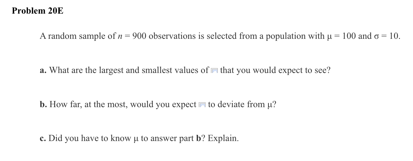 the sampling distribution of the sample mean x for a random sample