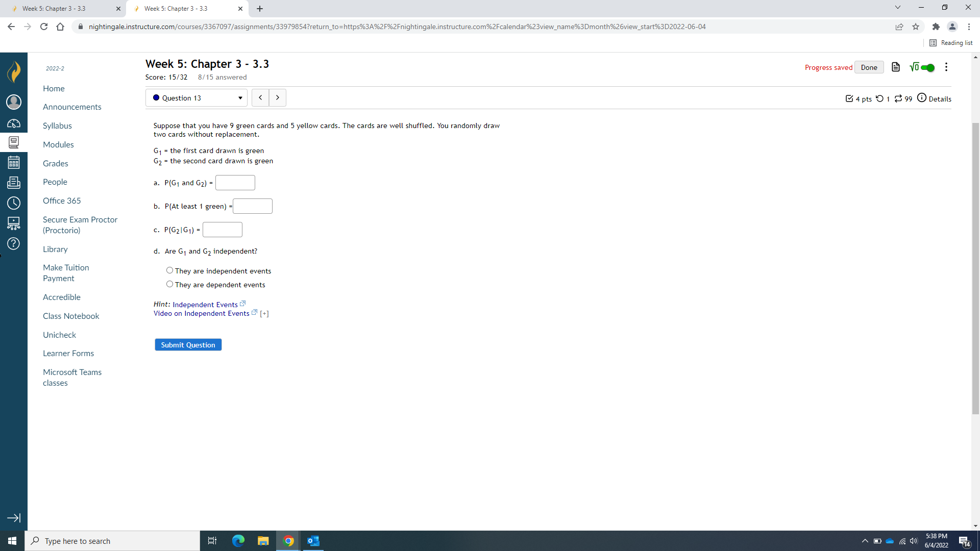  Week 5: Chapter 3 - 3.3 X Week 5: Chapter 3