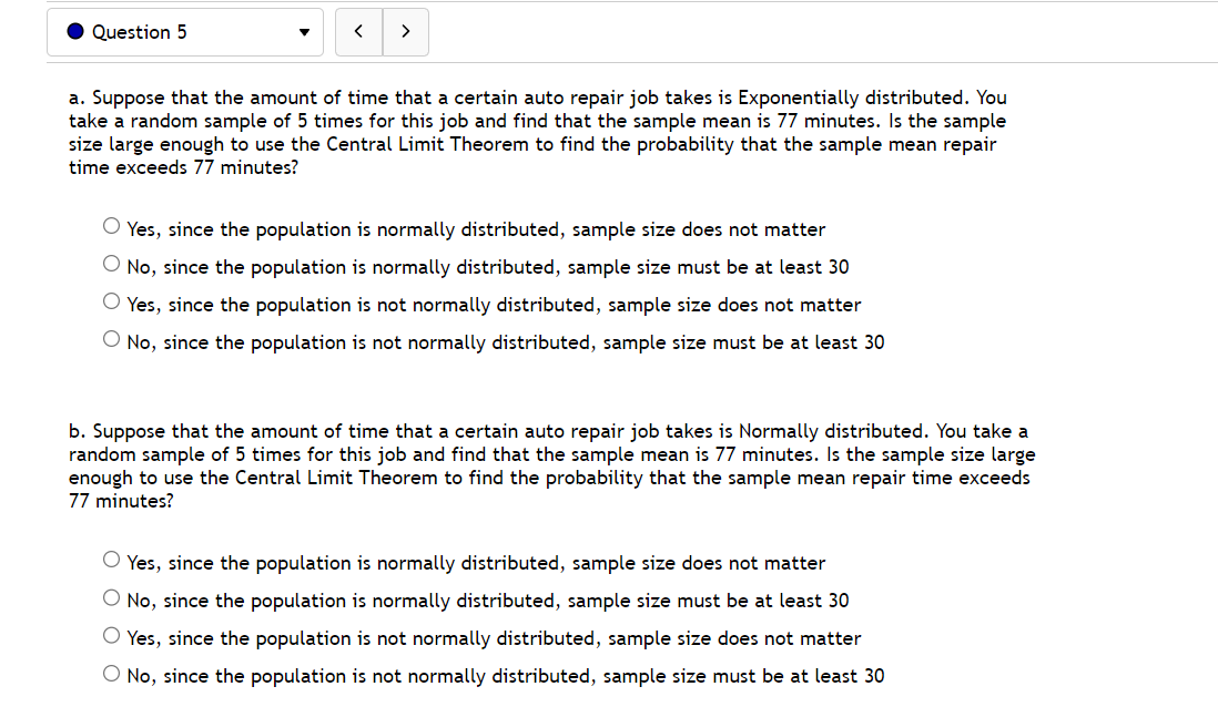 5 v a. Suppose that the amount of time that a certain
