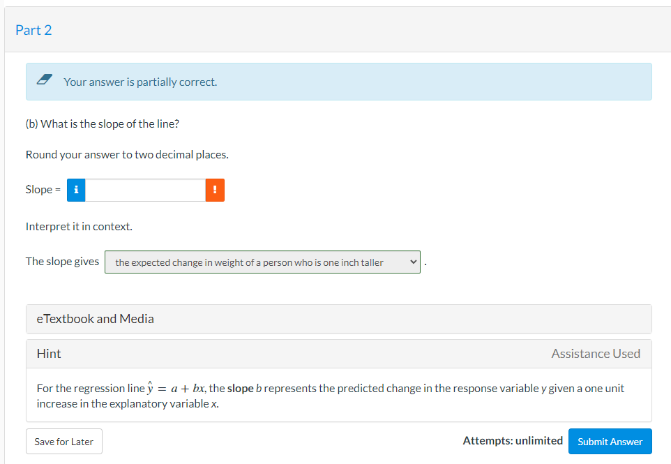Weight = - 170 + 4.82(Height). Click here for the dataset associated