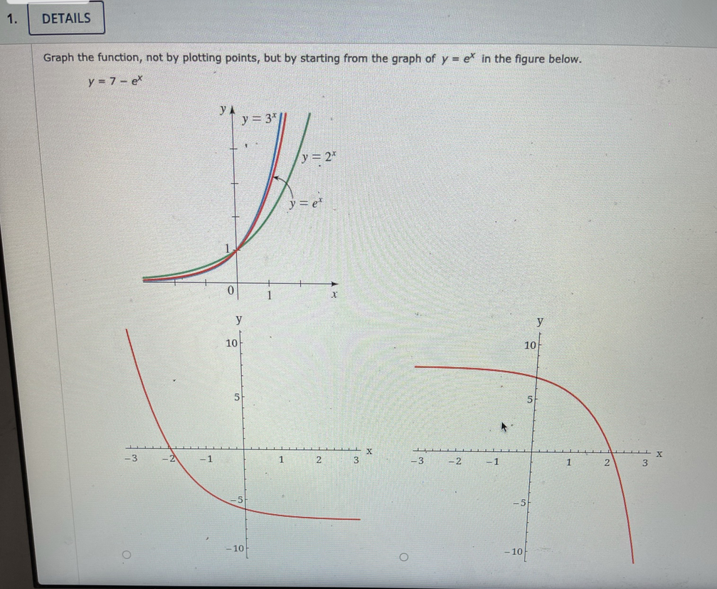 NO NEED FOR EXPLANATION. 1. DETAILS Graph the function, not by plotting