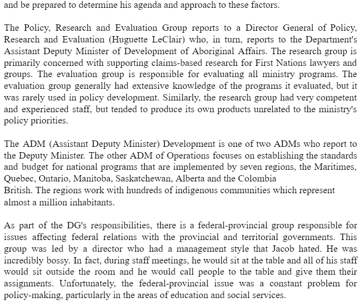 documents in areas such as housing and community services and self-government relating