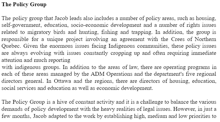 organization and a master's degree in public administration with a focus on