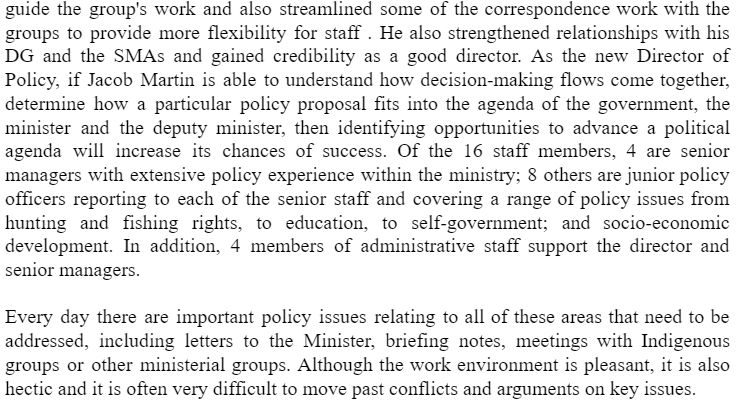 public policy. When his director left the department two months ago to