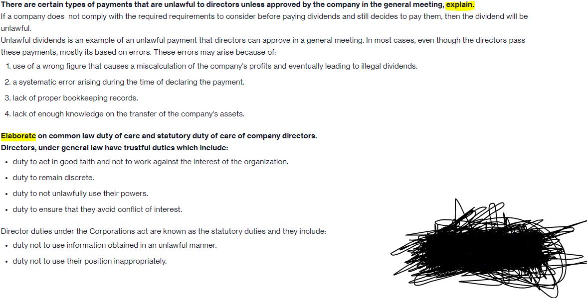 approved by the company in the general meeting, explain. If a company