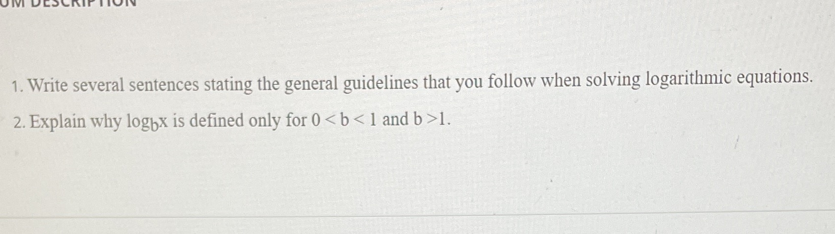  1. Write several sentences stating the general guidelines that you follow