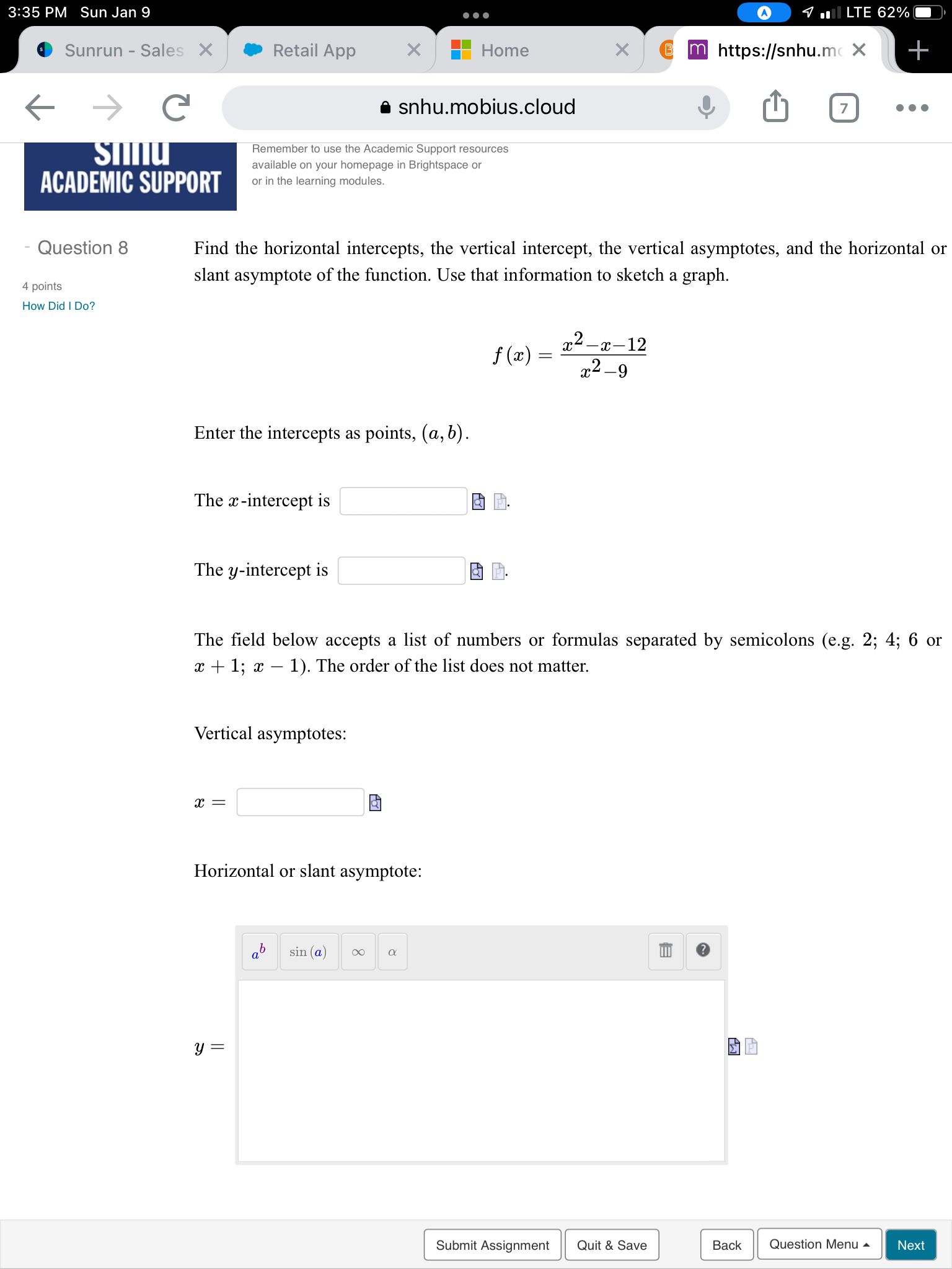 21/4 6 8 10 - 2- -4 -6/ -8- 10- Submit Assignment