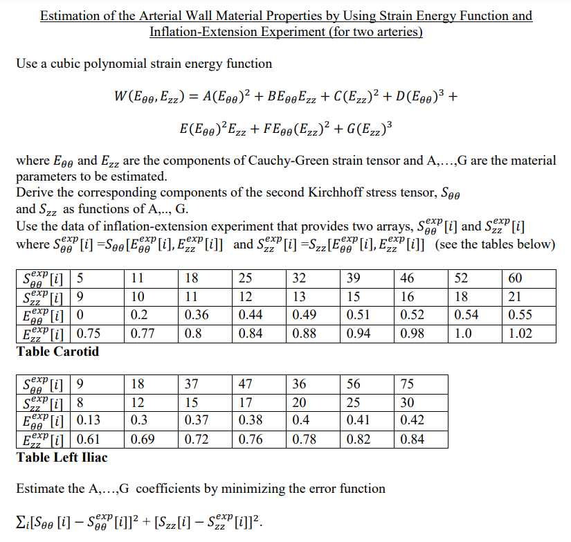 Matlab Instructions: First, enter the data and relevant equations into Matlab.