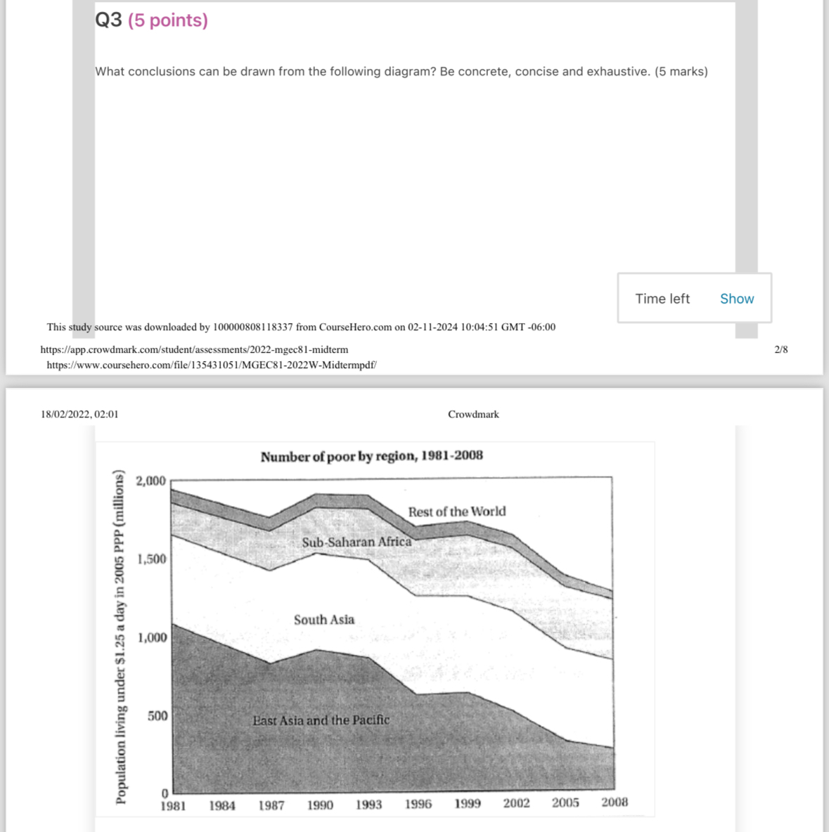 Q3 (5 points) What conclusions can be drawn from the following