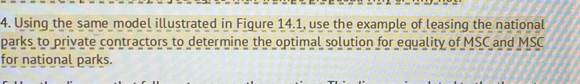 4. Using the same model illustrated in Figure 14.1, use the