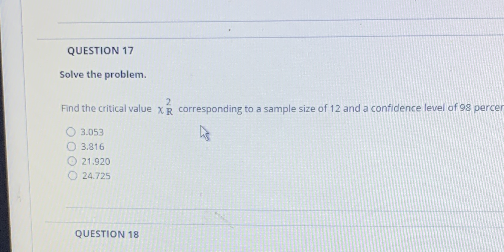 p corresponding to a sample size of 12 and a confidence level