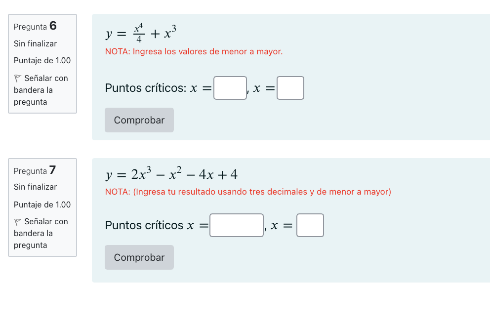 Pregunta 7 Sin finalizar Puntaje de 1.00 Sealar con bandera la pregunta