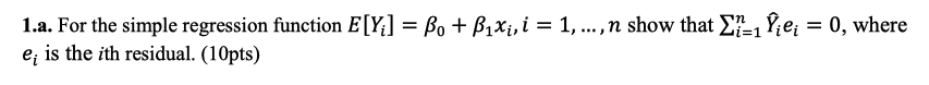 Bixji = 1, ..., n show that )the; = 0, where e;