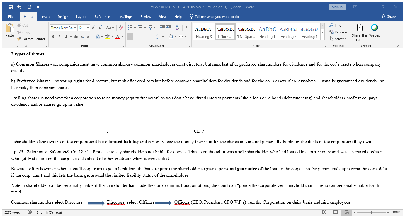 ur own words. thanks MGS 350 Forms of Business Assignment - Employment