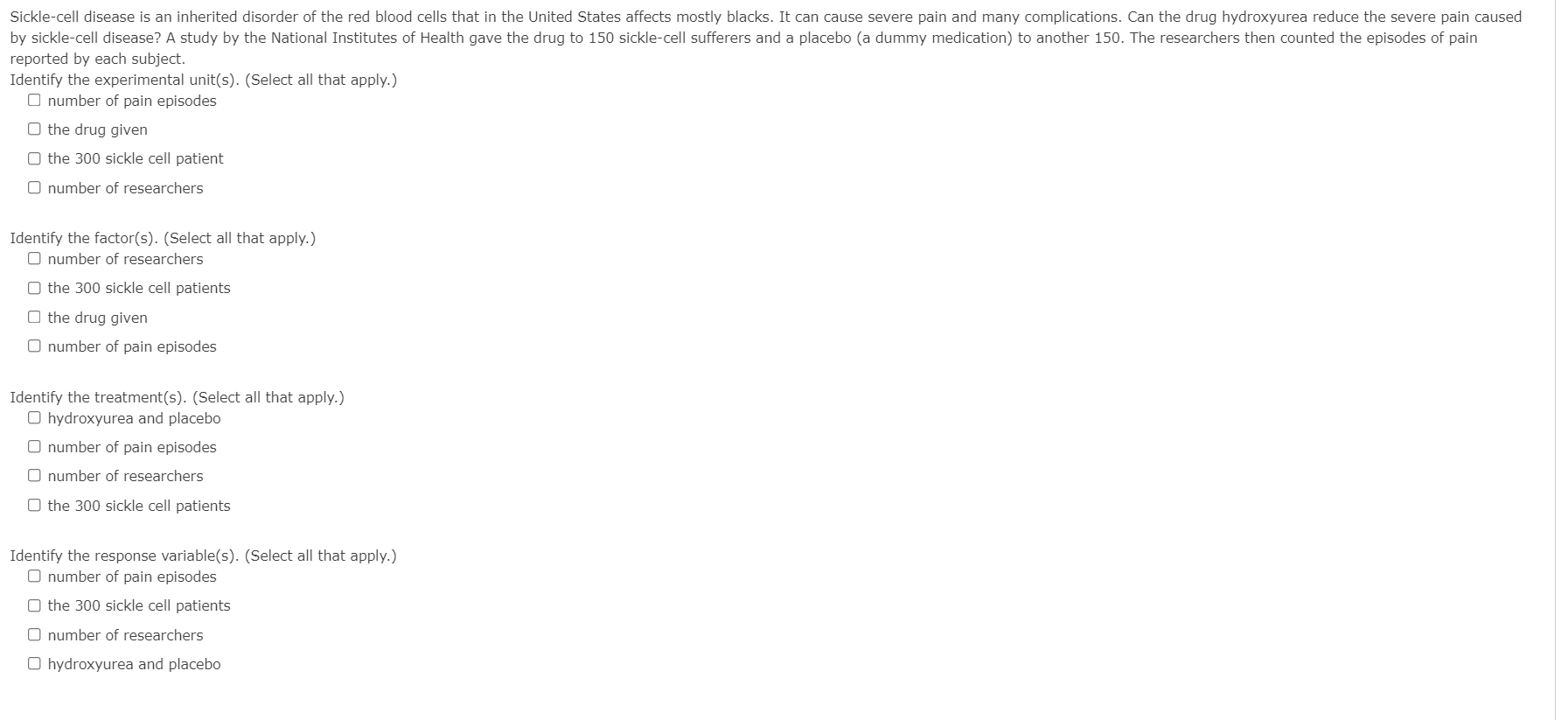 women selected at random. Only 48 questionnaires are returned. What is the