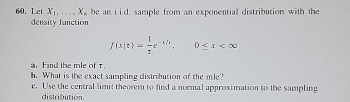 exponential distribution with the density function f ( x 7) =-2 1/