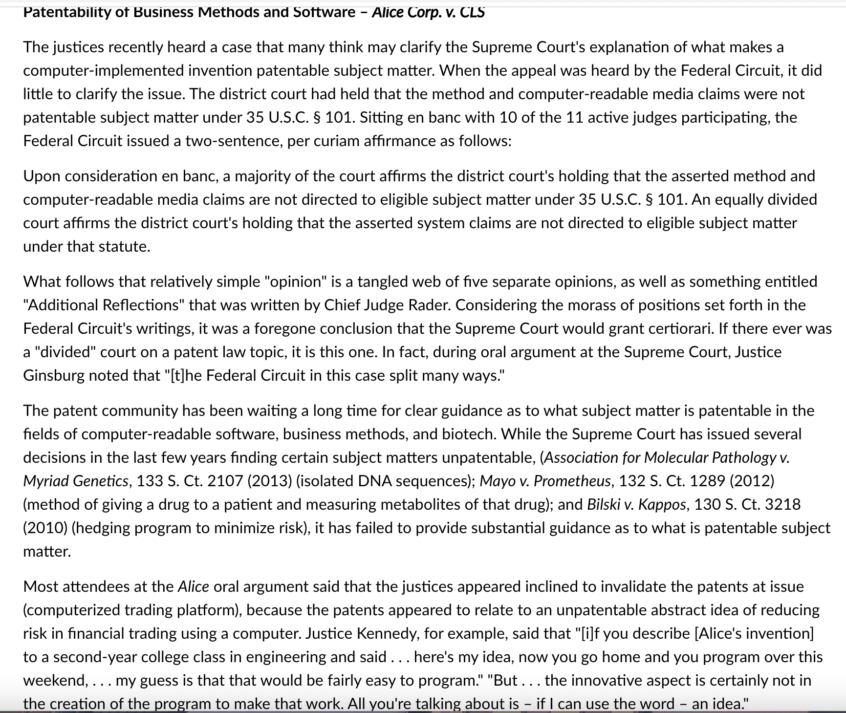 the end of the Jones article and in the Liptak New York