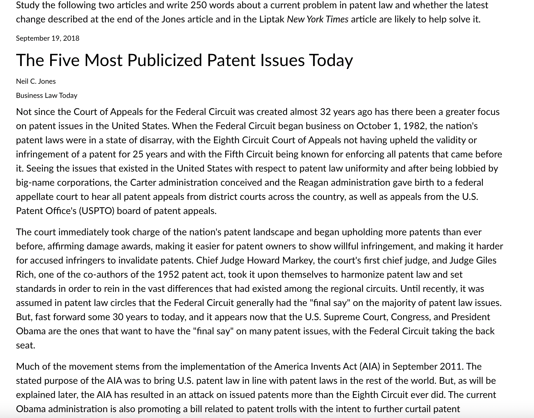 validity or infringement of a patent for 25 years and with the