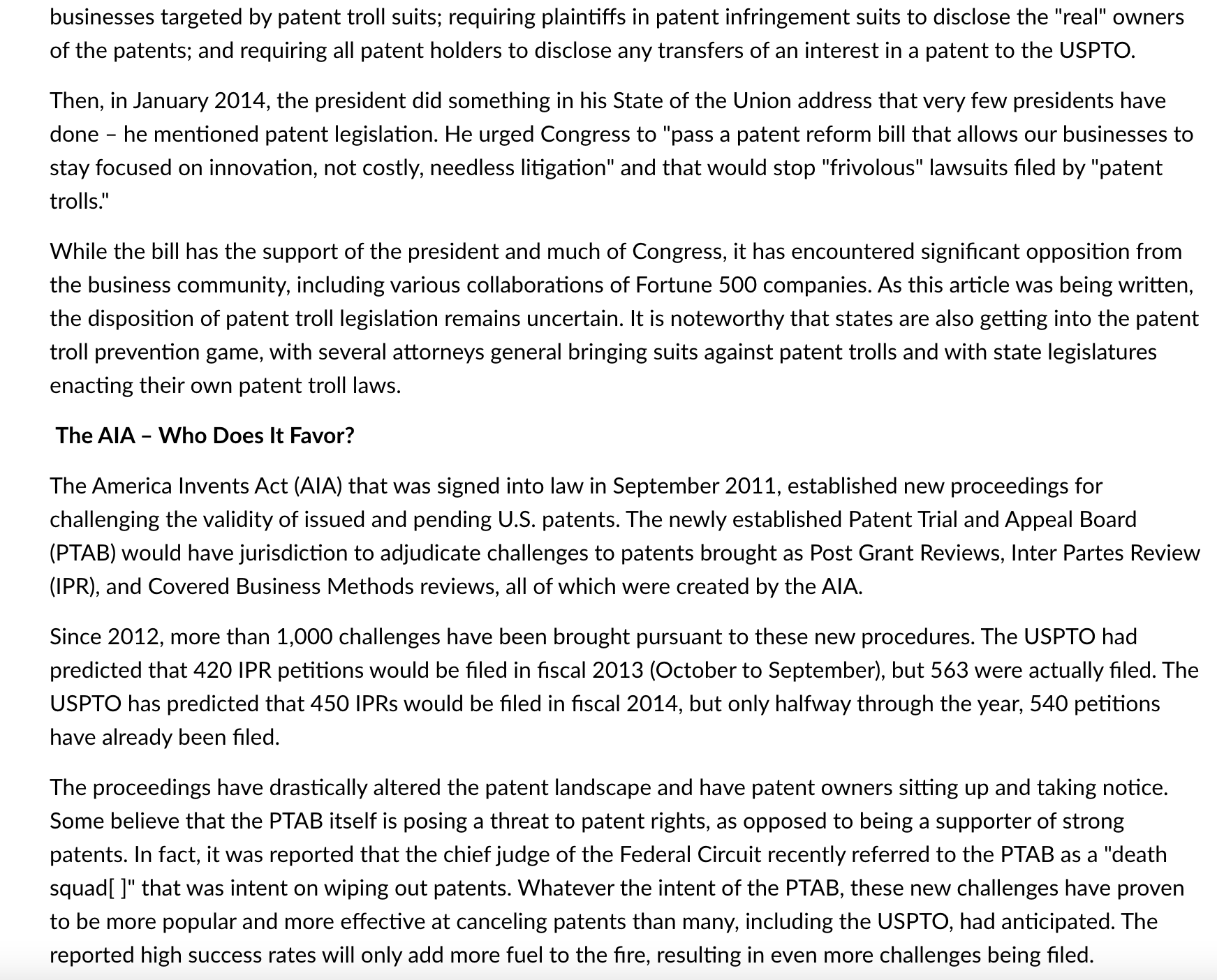 as well as appeals from the U.S. Patent Ofce's (USPTO) board of