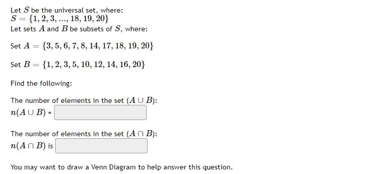 12 elements in common, what is the total number elements in either