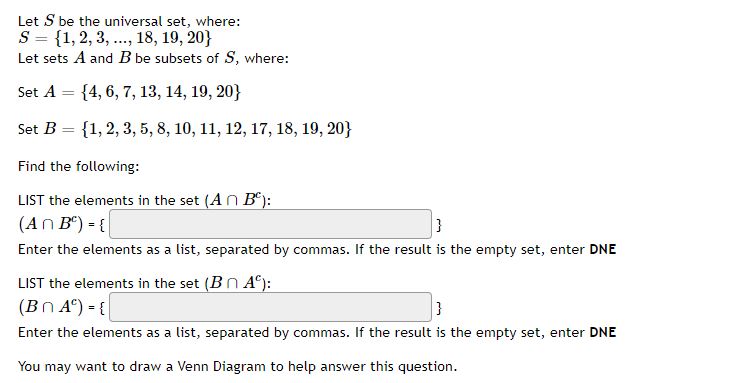 Set A or Set B. Answer = elementsSuppose Albers Elementary School has