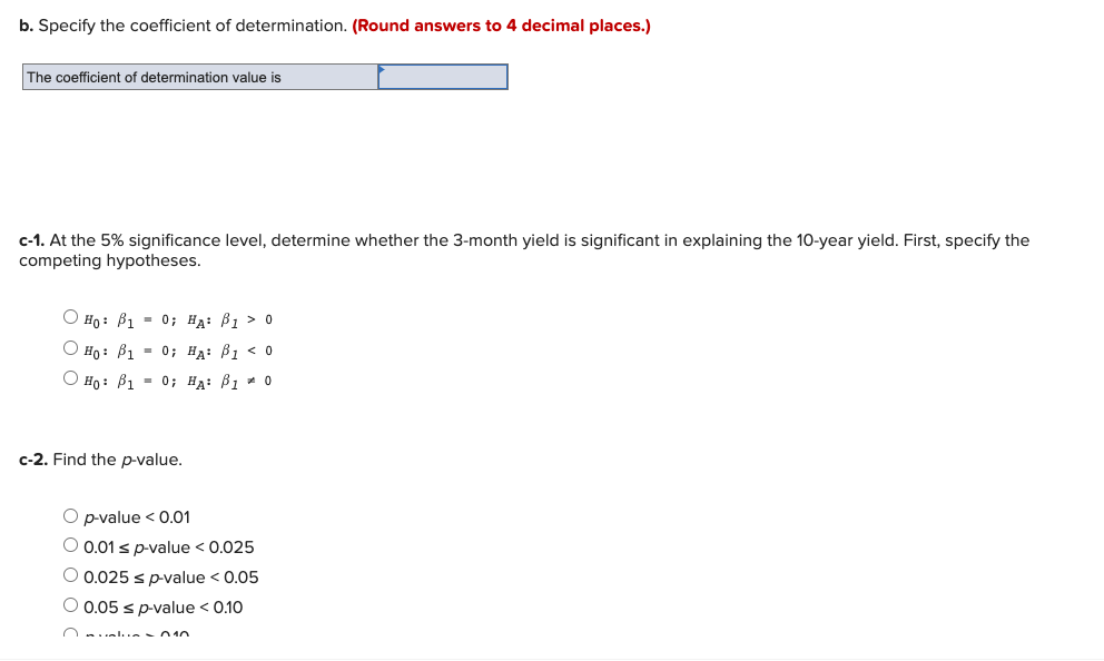 your answers to 2 decimal places.) Ham Fem-r b-1. Estimate the quadratic