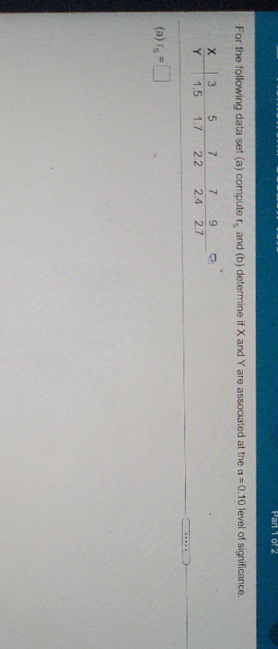  for the following For the following data set (a) computer, and
