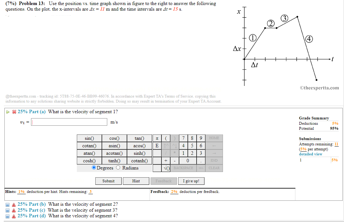 strictly forbidden. Doing so may result in termination of your Expert TA