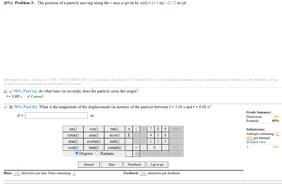 Account. A 17% Part (a) Using the variables from the problem statement,
