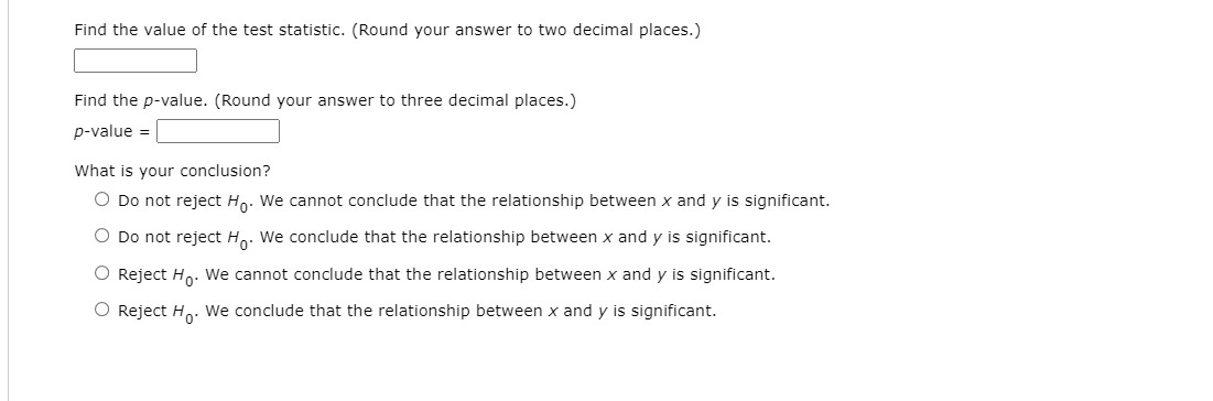 = years of experience and y = annual sales ($1,000s). The estimated