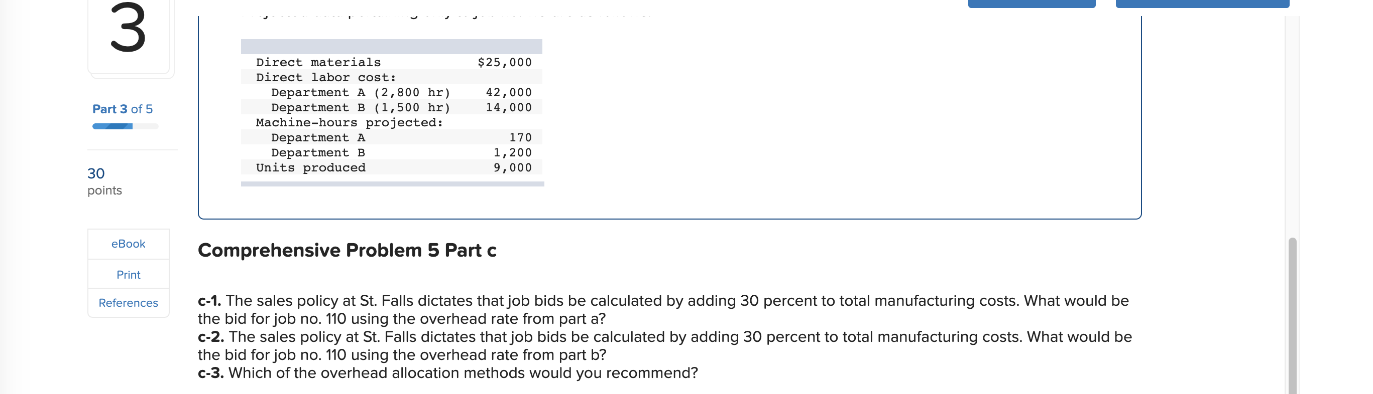 c-1.The sales policy at St. Falls dictates that job bids be calculated