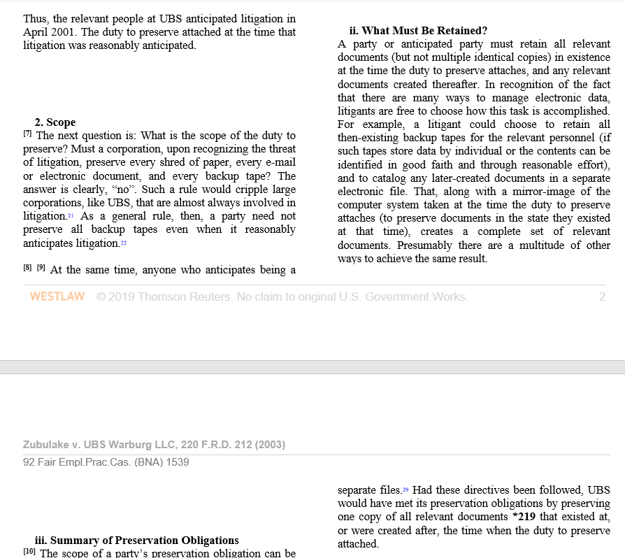 and resided only on UBS's backup 220 F.R.D. 212 tapes."6 United States