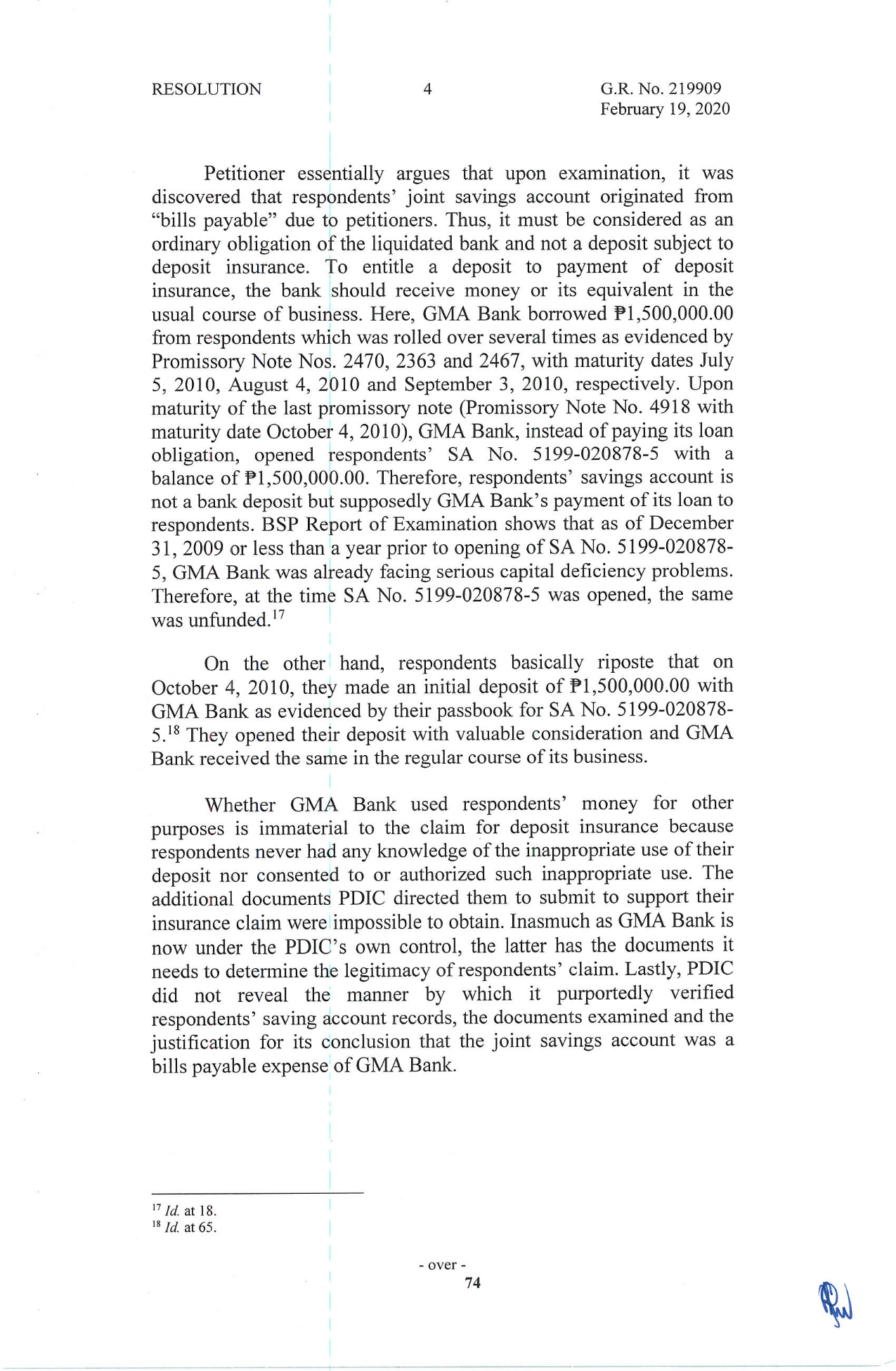 and BANK OF AMERICA, S.T. & N.A., Respondents. FACTS: The Petitioner Philippine