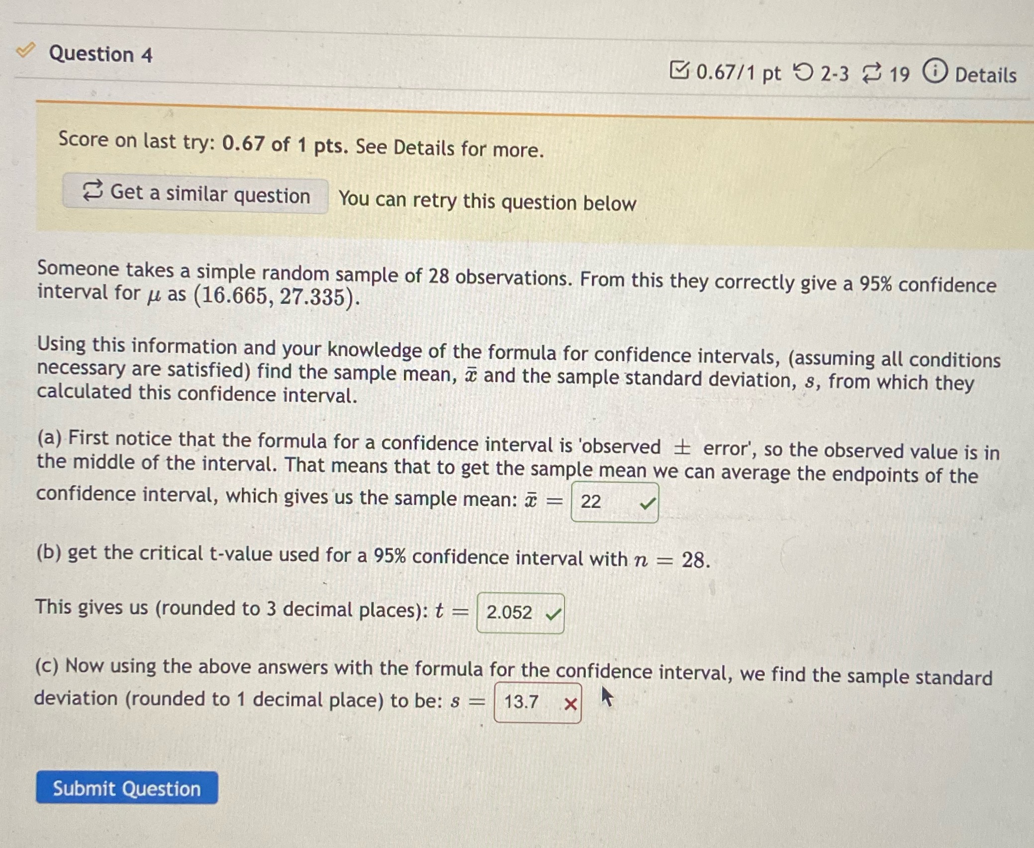 Need help on the last question Question 4 [ 0.67/1 pt