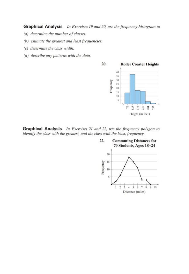 to (a) identify rhe class with rhe greatest, and rhe class with
