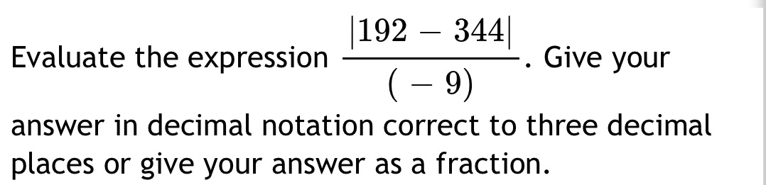 notation correct to three decimal places or give your answer as a