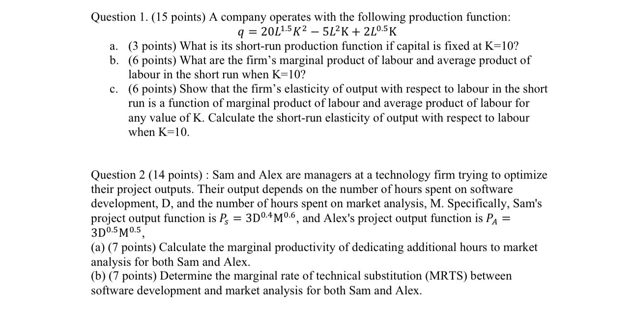  Please answer this step by step Question 1. (15 points) A