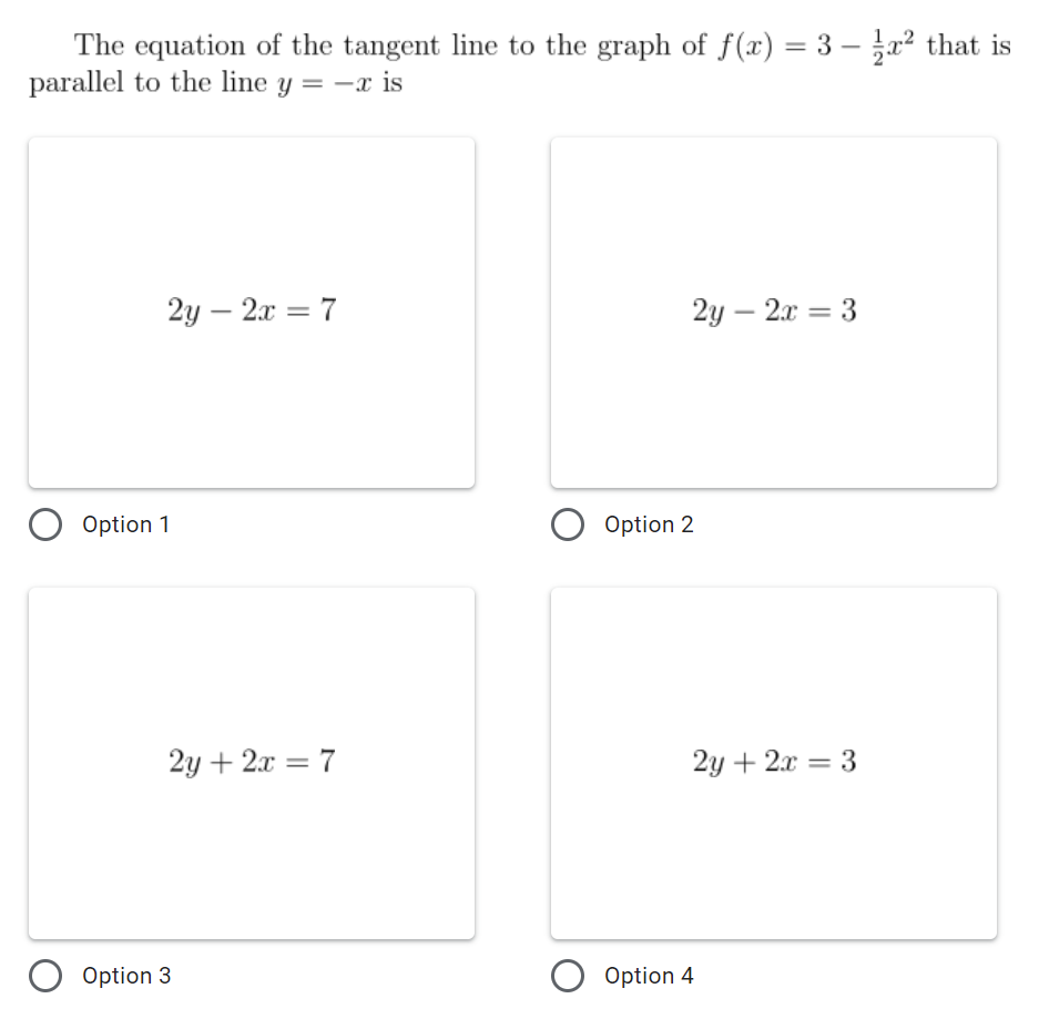 72 24 24 (3-x)8 (3-x)8 Option 1 O Option 2 6 6