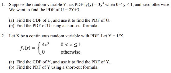 0 < y < l, and zero otherwise. We want to find