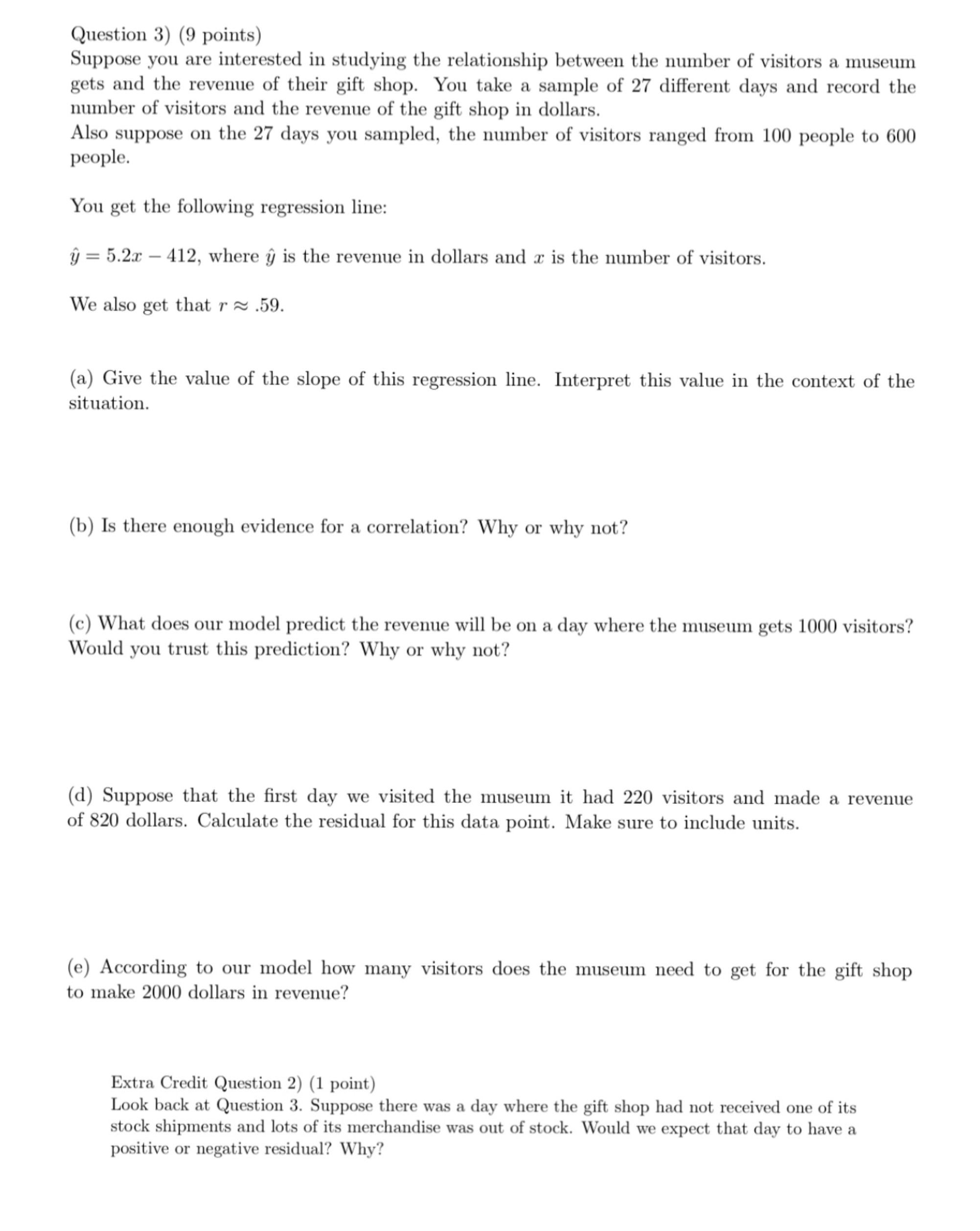  Question 3, please make sure it's correct! Question 3) (9 points)