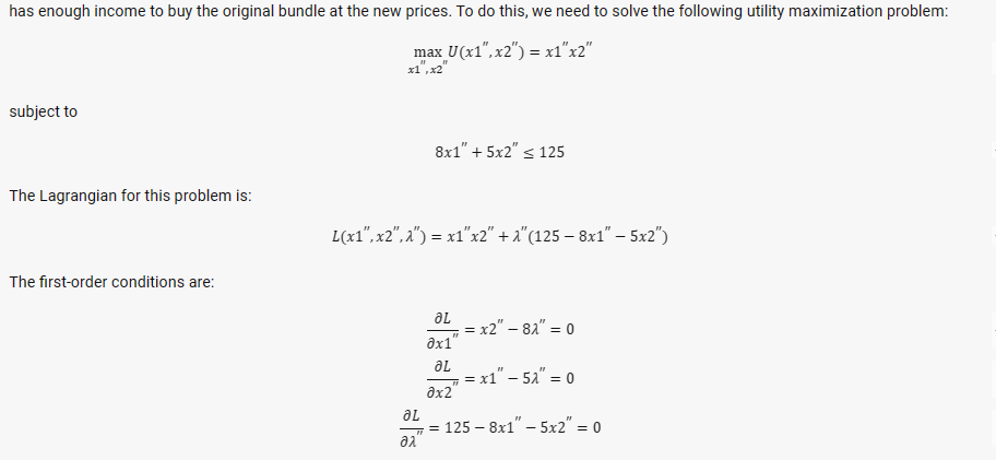 5x2 = 0 Solving for x1, x2 and 1, we get:25 20