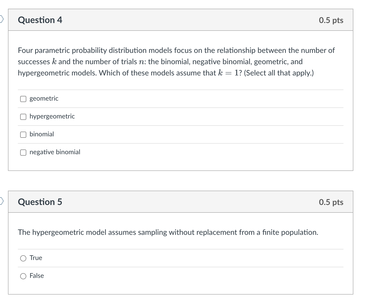 these models make the iid assumption (i.e., which of these models assume