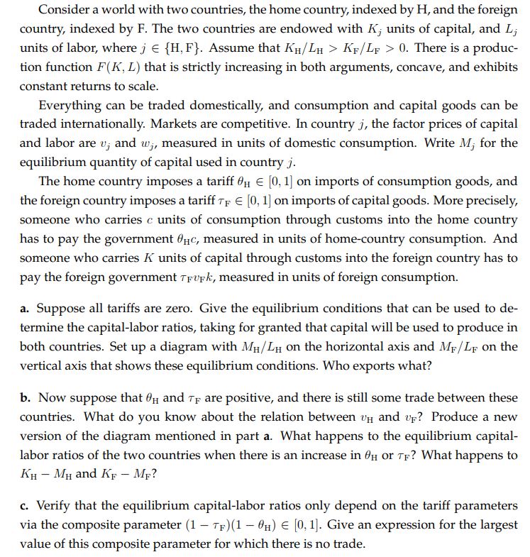 i {H.F} sets a positive tariff that is not large enough to