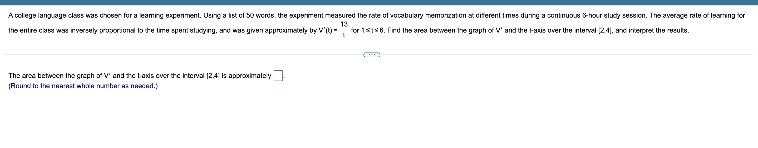 at a rate of W' (t) = 0.3 e grams per hour.