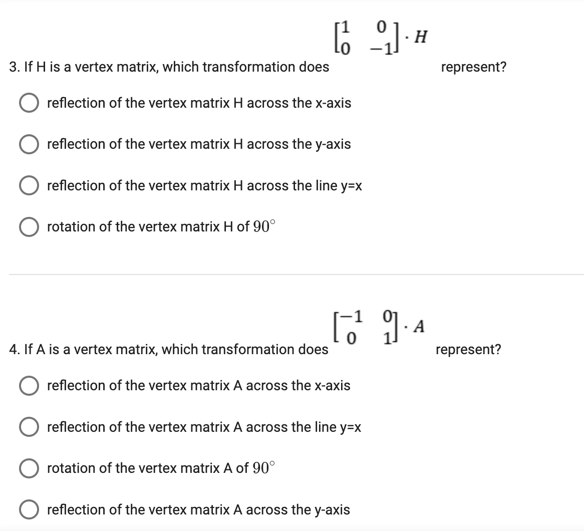 and 3 units down 2. If V is a vertex matrix, which