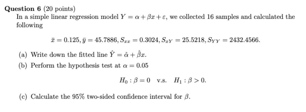 = o + Br +, we collected 16 samples and calculated the