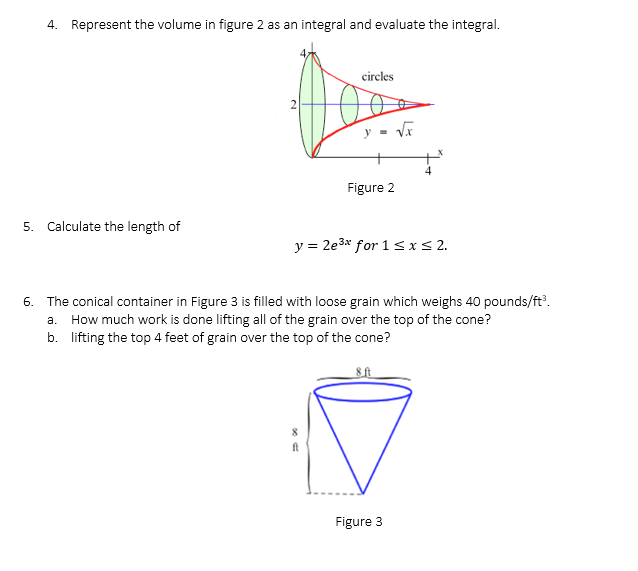 Need help understanding 4. Represent the volume in figure 2 as