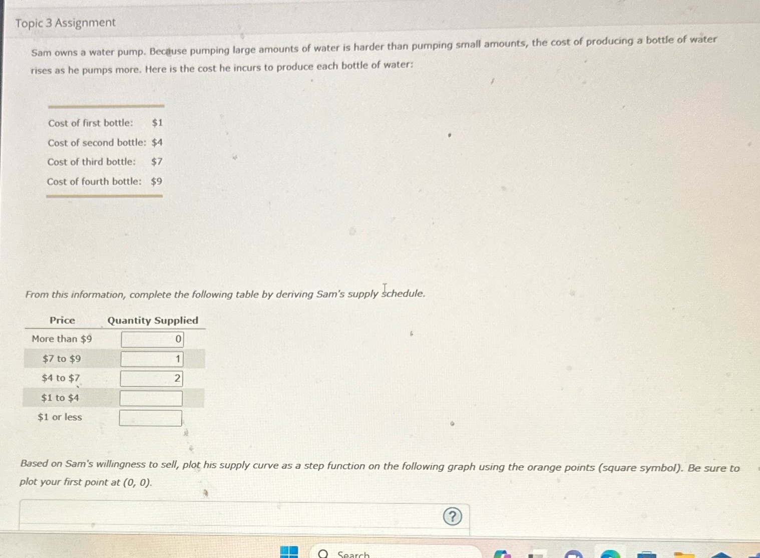 amounts of water is harder than pumping small amounts, the cost of