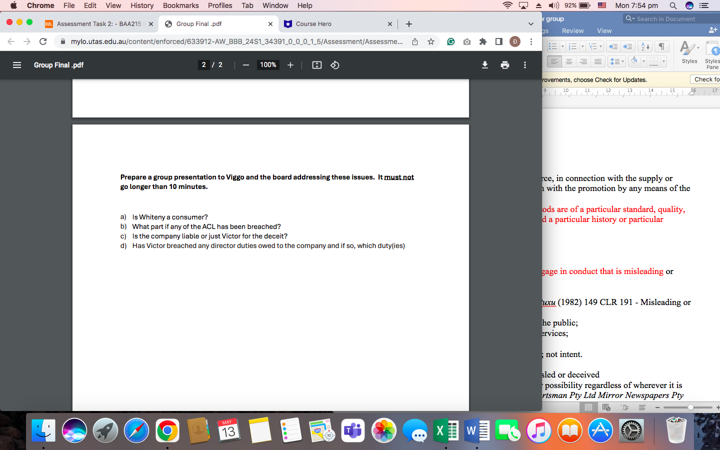 Final .pdf group X Course Hero X + Review View C A