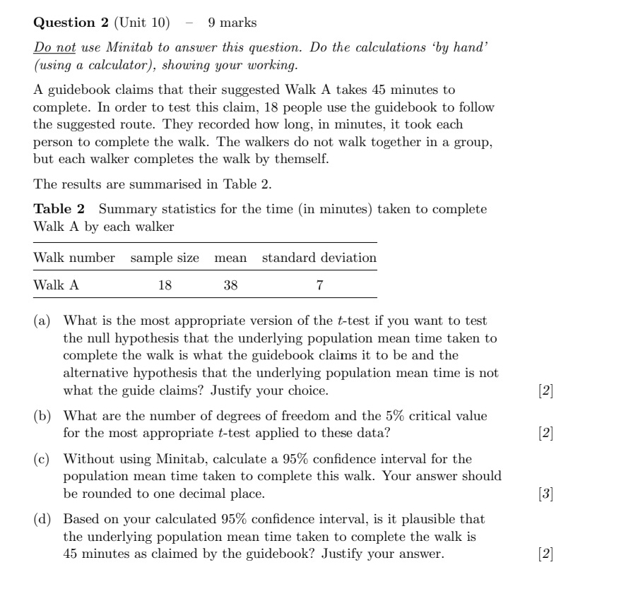 Minitcb to answer this question. Do the calculatiom 'by hand' (using a